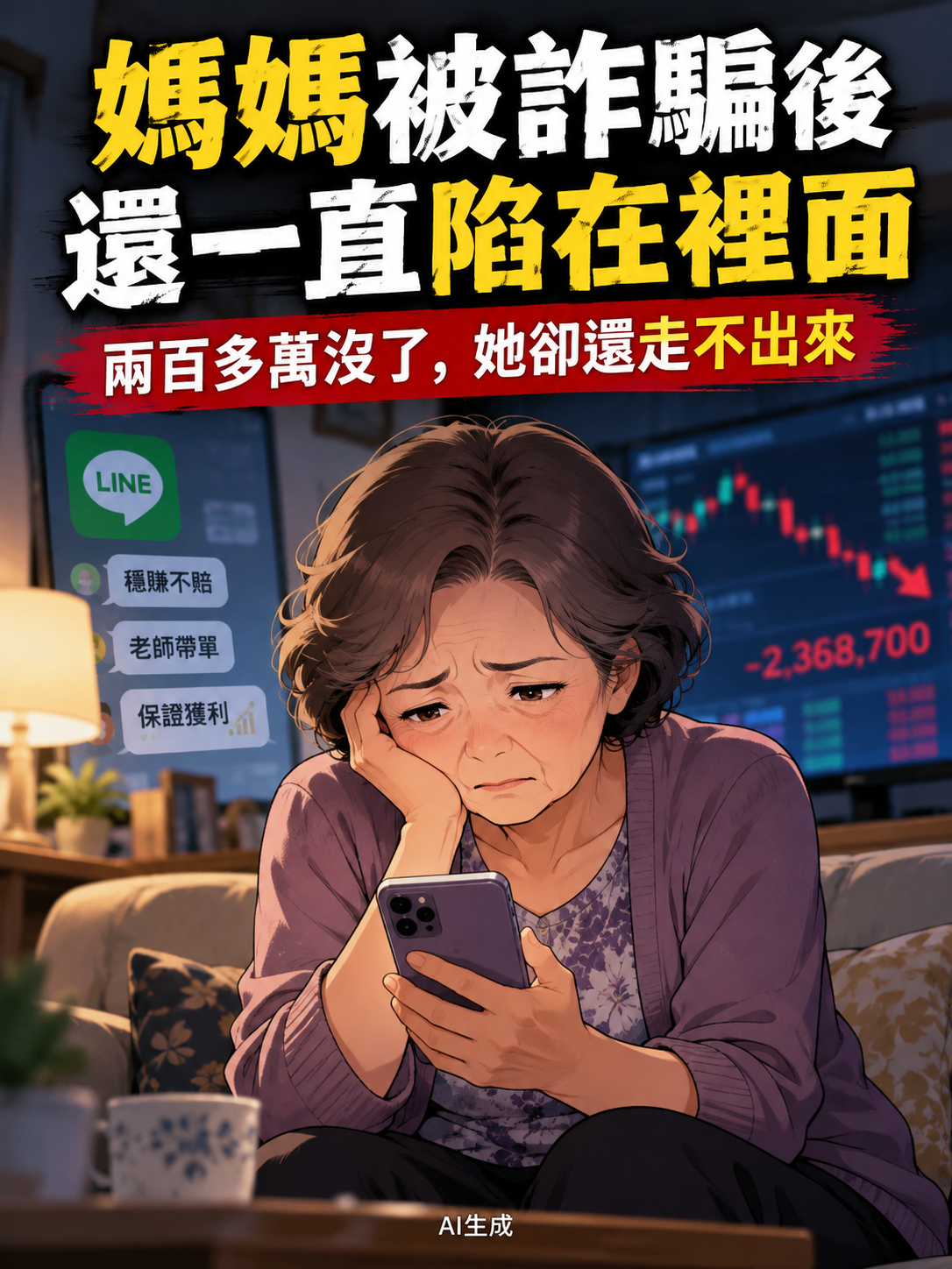 母親遭詐騙後的創傷與陪伴 漫畫封面